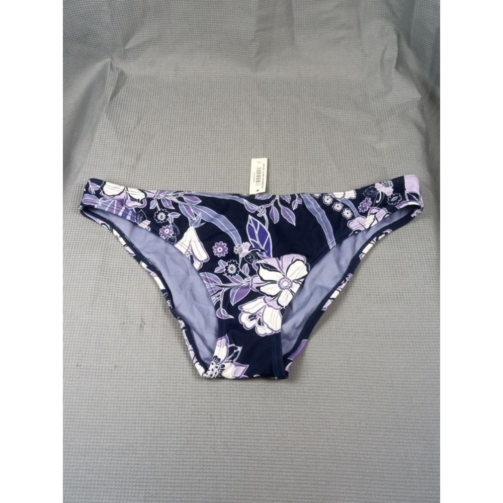 Adore Me bikini bottom, purple and white floral, size M